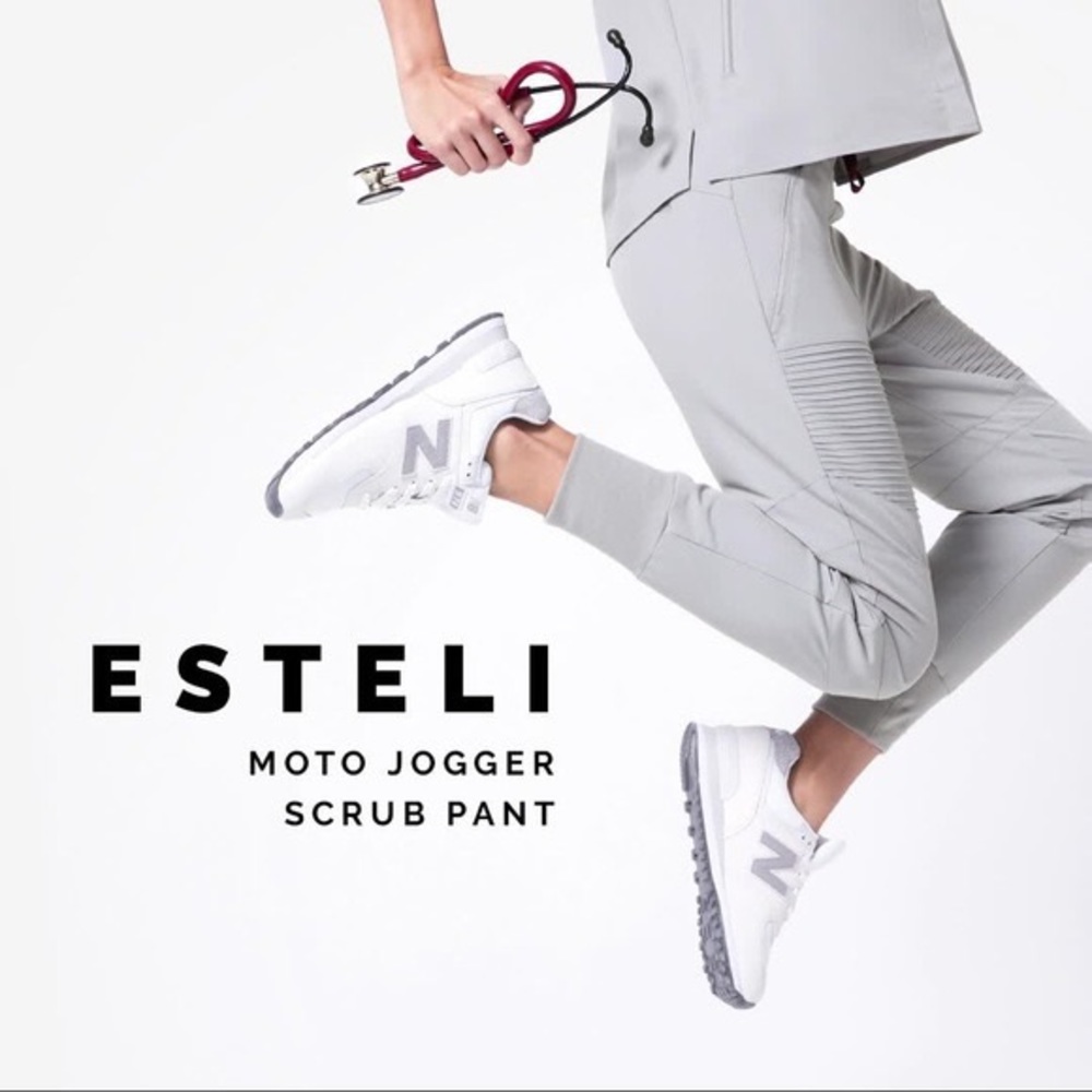 RARE Figs Esteli Moto Joggers in Cement